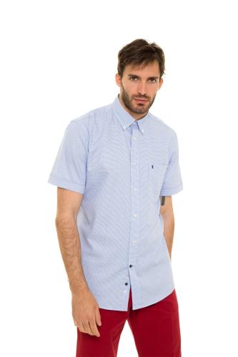 The Bostonians ανδρικό κοντομάνικο πουκάμισο με μικροσχέδιο και τσέπη (sizes 39-46)